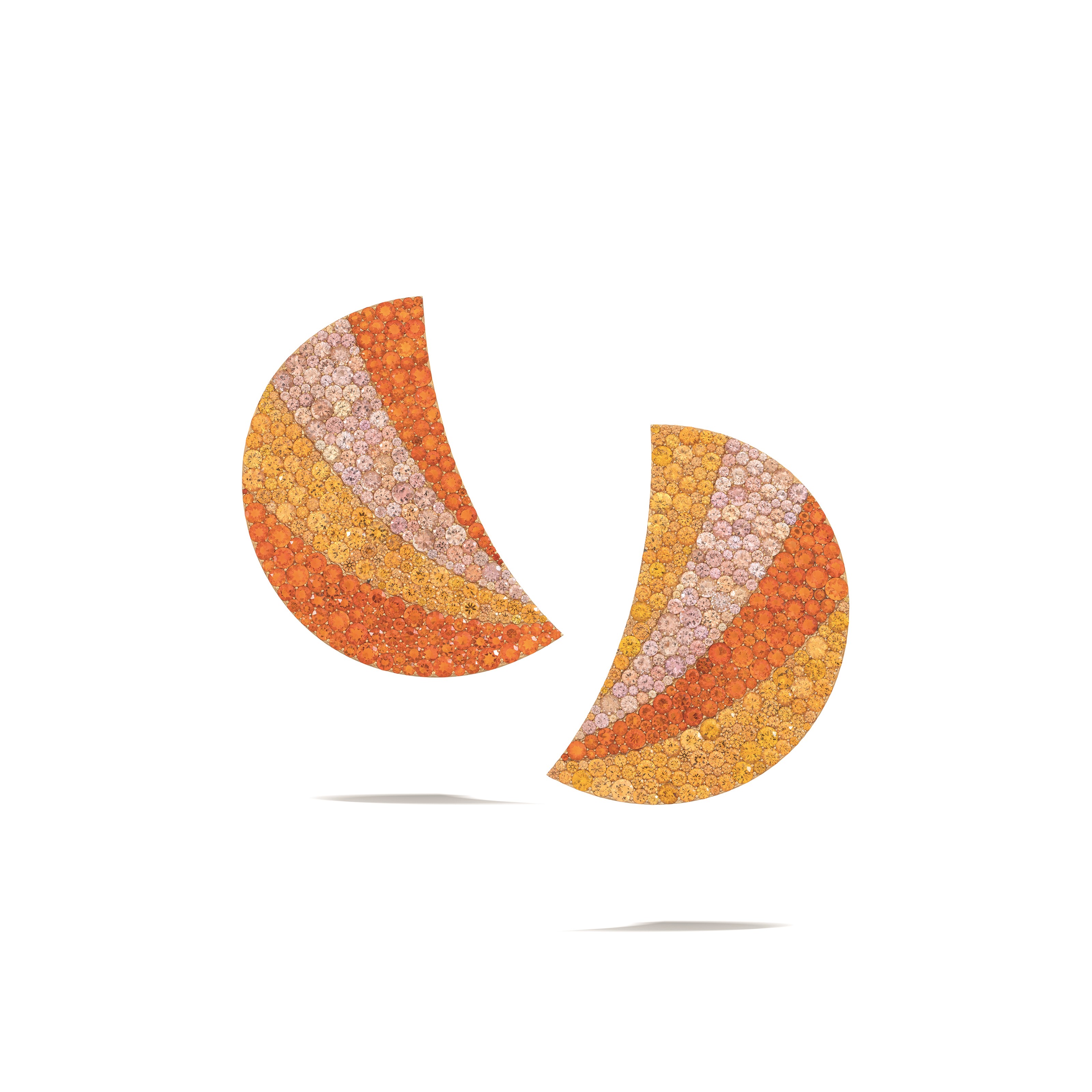 JAR MULTI-GEM 'CRESCENT' EARRINGS