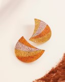 JAR MULTI-GEM 'CRESCENT' EARRINGS