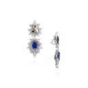 SAPPHIRE AND DIAMOND EARRINGS