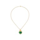 HARRY WINSTON EMERALD AND COLOURED DIAMOND PENDANT