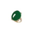 JADEITE AND DIAMOND RING