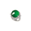 JADEITE AND DIAMOND RING