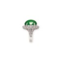 JADEITE AND DIAMOND RING