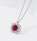RUBY AND DIAMOND PENDANT