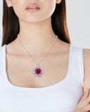RUBY AND DIAMOND PENDANT