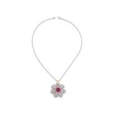 RUBY AND DIAMOND PENDANT