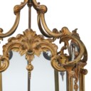 A VICTORIAN GILT-LACQUERED-BRONZE HALL LANTERN
