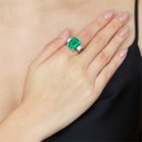 EMERALD AND DIAMOND RING