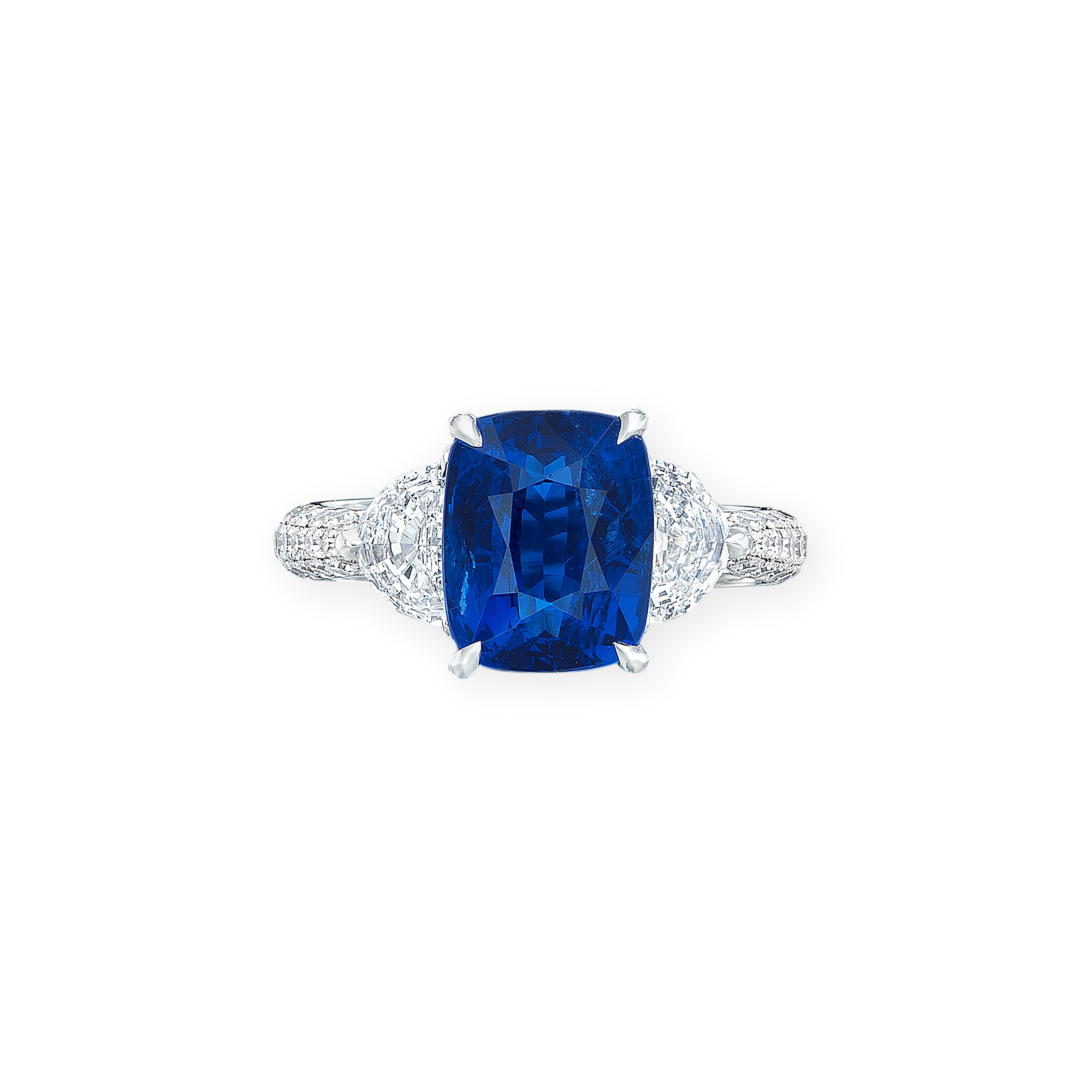 COBALT SPINEL AND DIAMOND RING