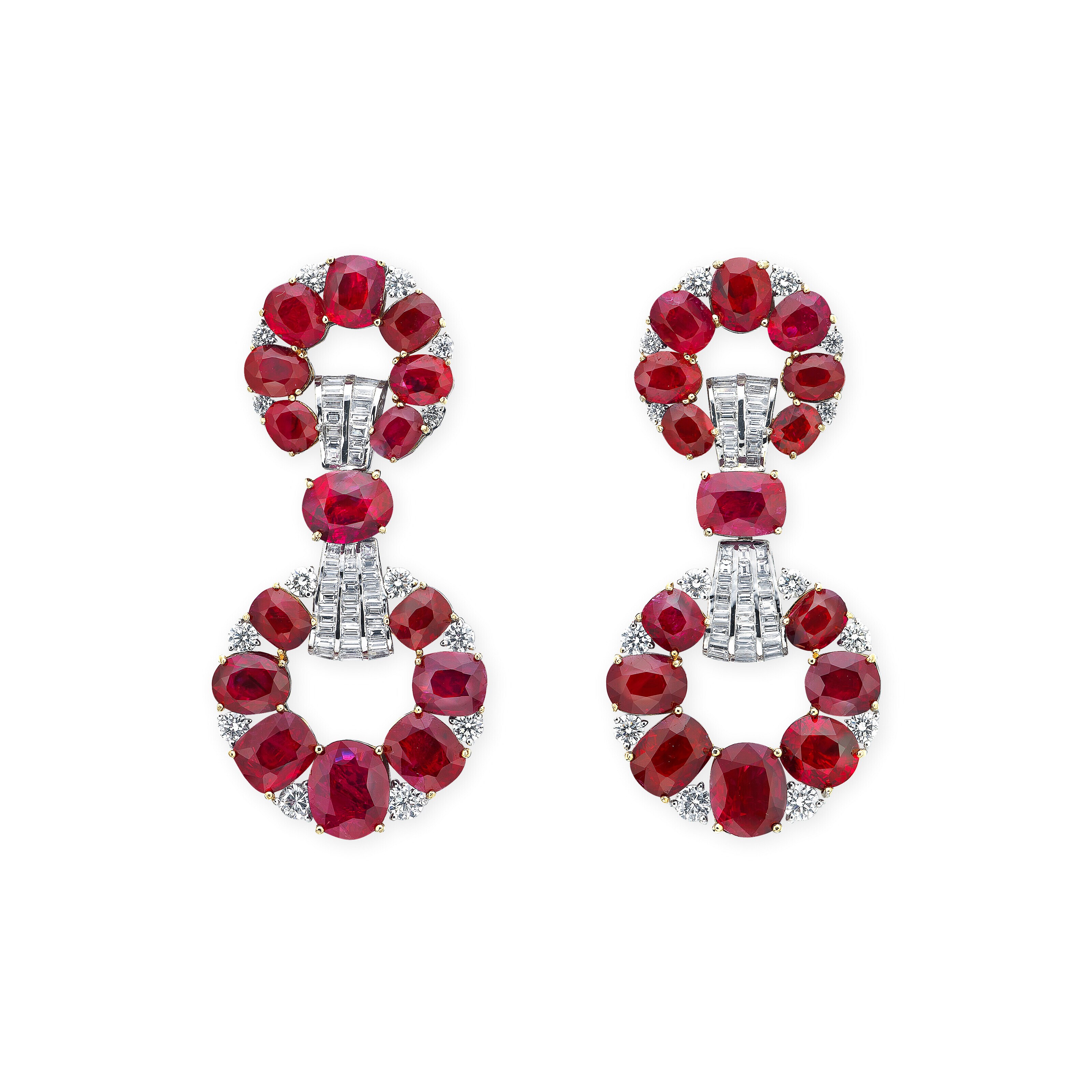 RUBY AND DIAMOND EARRINGS