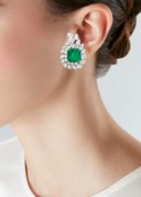 EMERALD AND DIAMOND EARRINGS