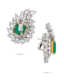 EMERALD AND DIAMOND EARRINGS
