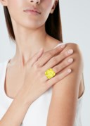 TREATED COLOURED DIAMOND RING