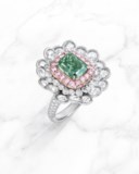 COLOURED DIAMOND AND DIAMOND RING