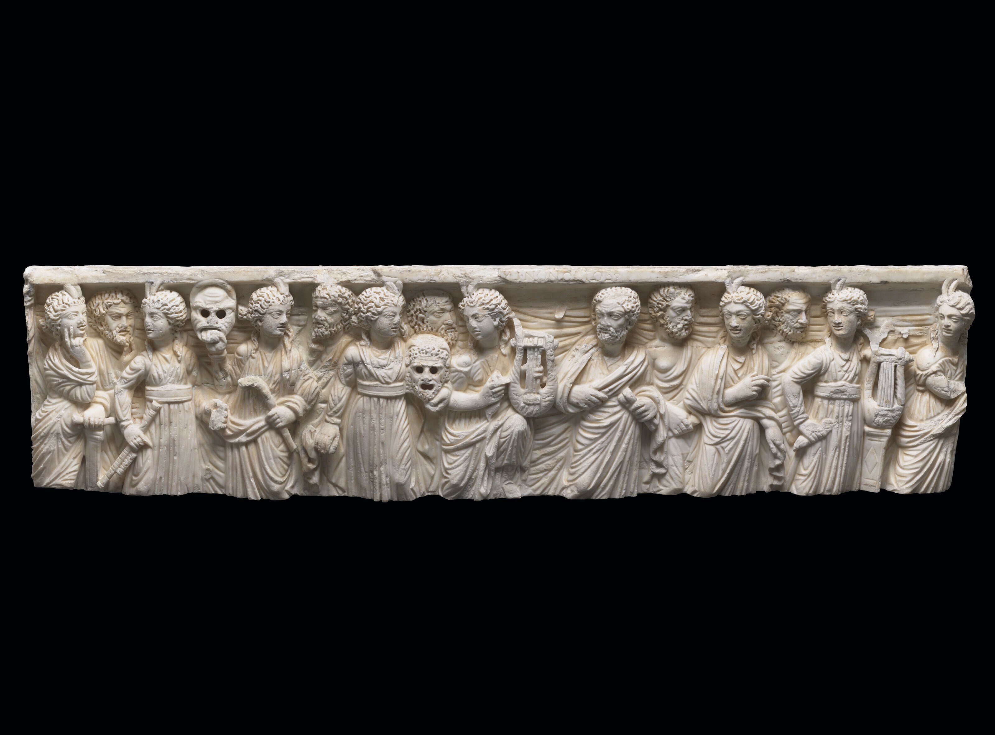 A ROMAN MARBLE SARCOPHAGUS PANEL