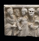 A ROMAN MARBLE SARCOPHAGUS PANEL
