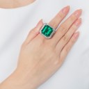 EMERALD AND DIAMOND RING