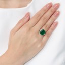 EMERALD AND DIAMOND RING