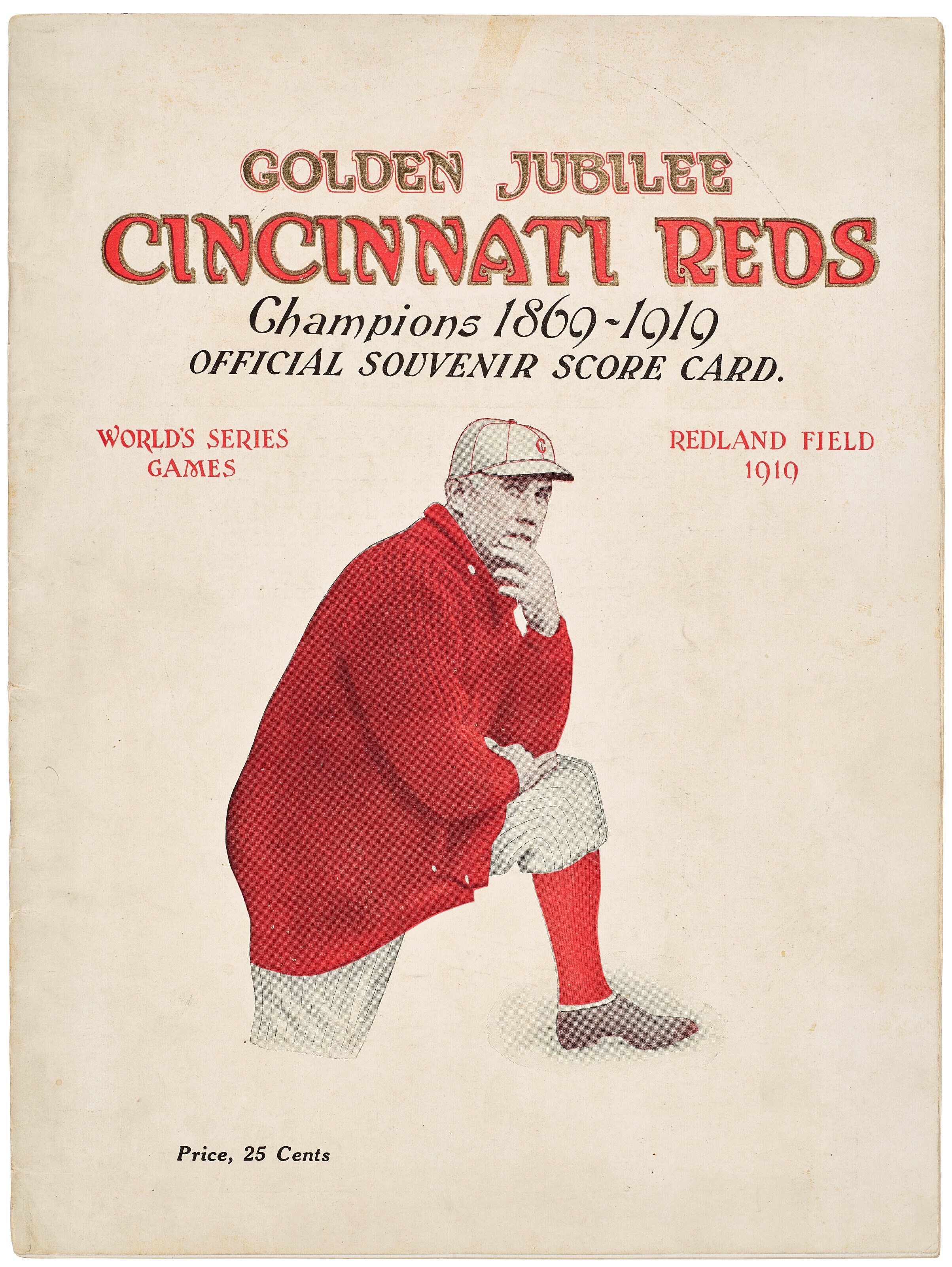1919 WORLD SERIES PROGRAM (AT CINCINNATI)