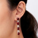 NO RESERVE - RUBY AND DIAMOND EARRINGS