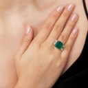 EMERALD AND DIAMOND RING